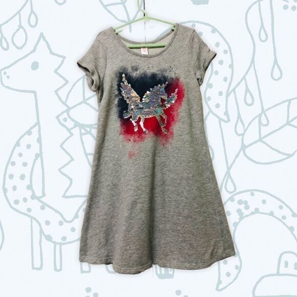 Justice Unicorn Flip-sequin Dress - Picture 1 of 9